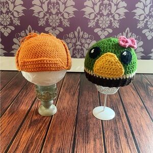 Crochet Hunter & Duck Hats